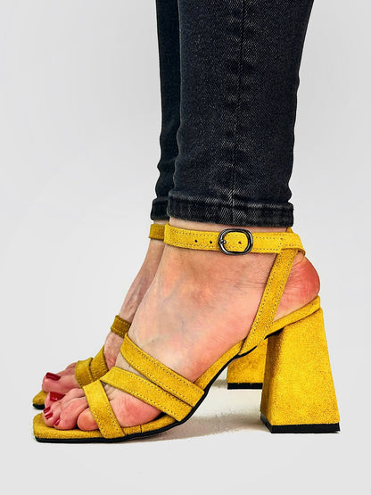 Літні страйп-босоніжки зі 100% замші