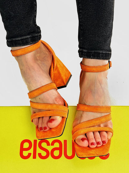 Літні страйп-босоніжки зі 100% замші