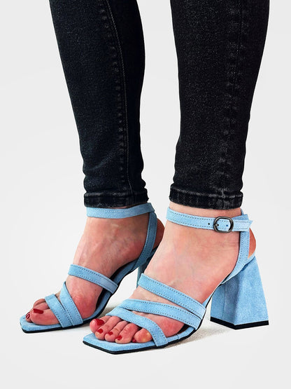 Літні страйп-босоніжки зі 100% замші