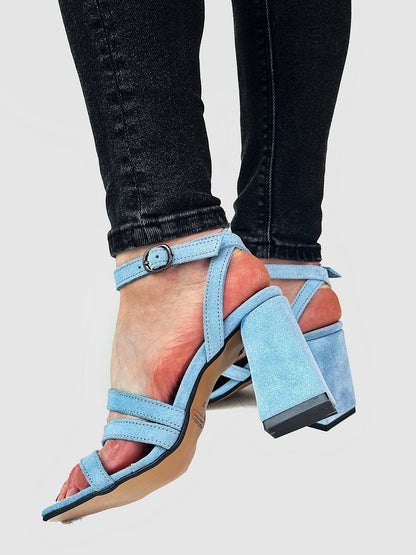 Літні страйп-босоніжки зі 100% замші