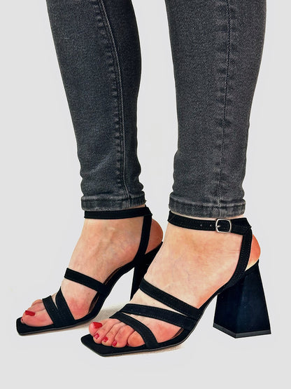 Літні страйп-босоніжки зі 100% замші