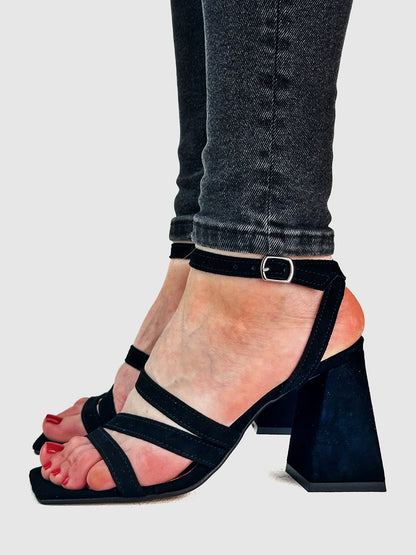 Літні страйп-босоніжки зі 100% замші