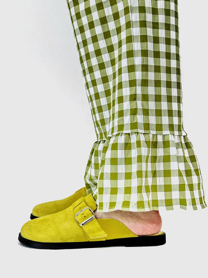 Анатомічні цукеркові мюлі зі 100% замші