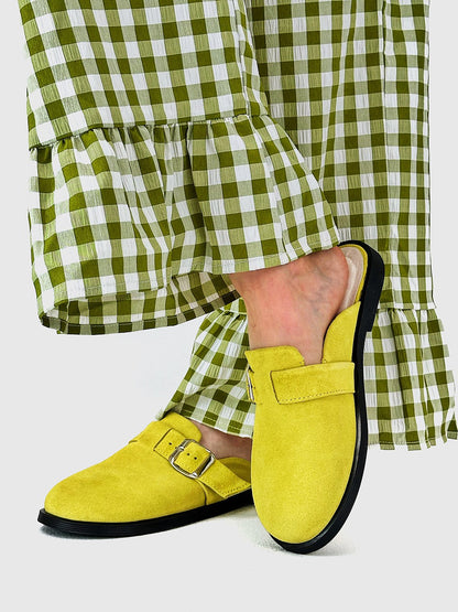 Анатомічні цукеркові мюлі зі 100% замші