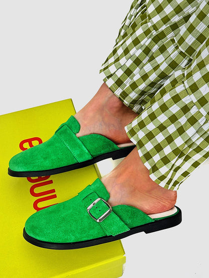 Анатомічні цукеркові мюлі зі 100% замші