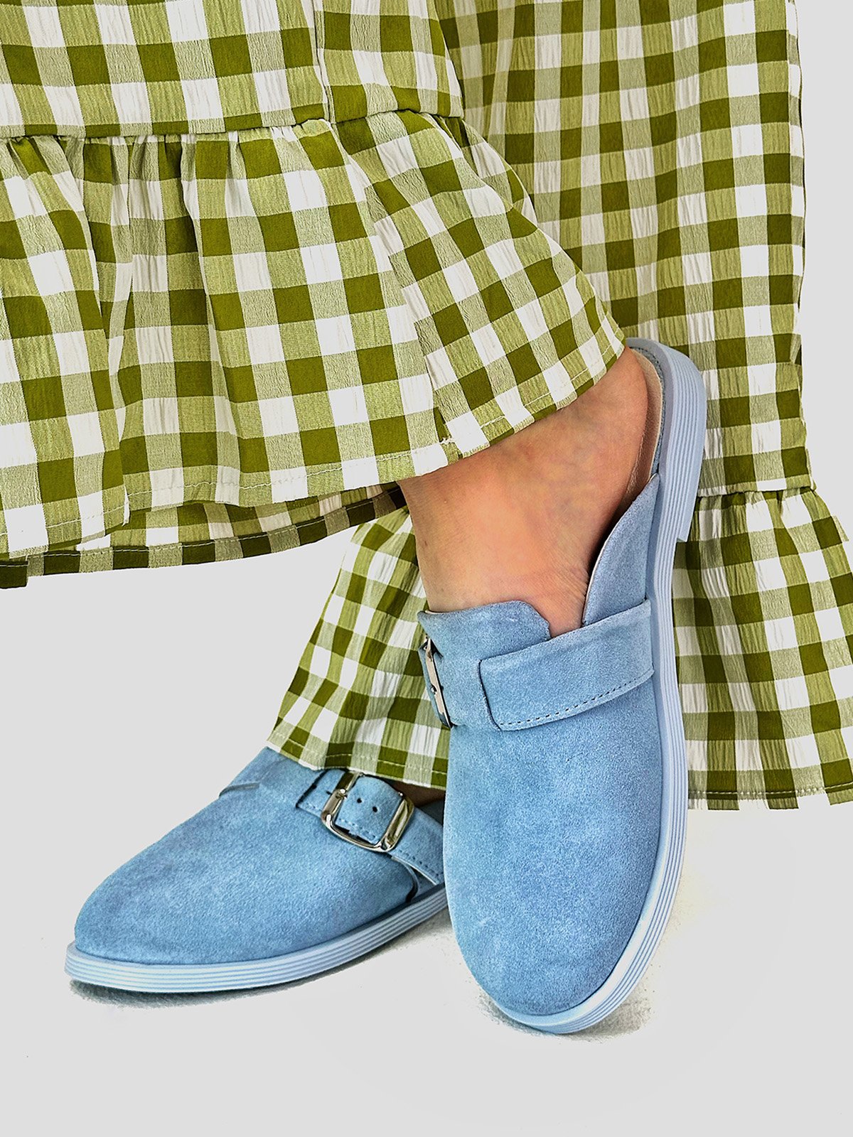 Анатомічні цукеркові мюлі зі 100% замші