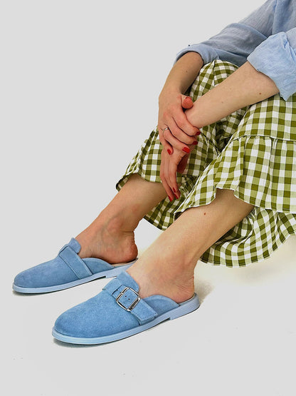 Анатомічні цукеркові мюлі зі 100% замші