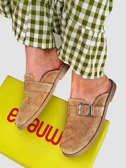 Анатомічні цукеркові мюлі зі 100% замші