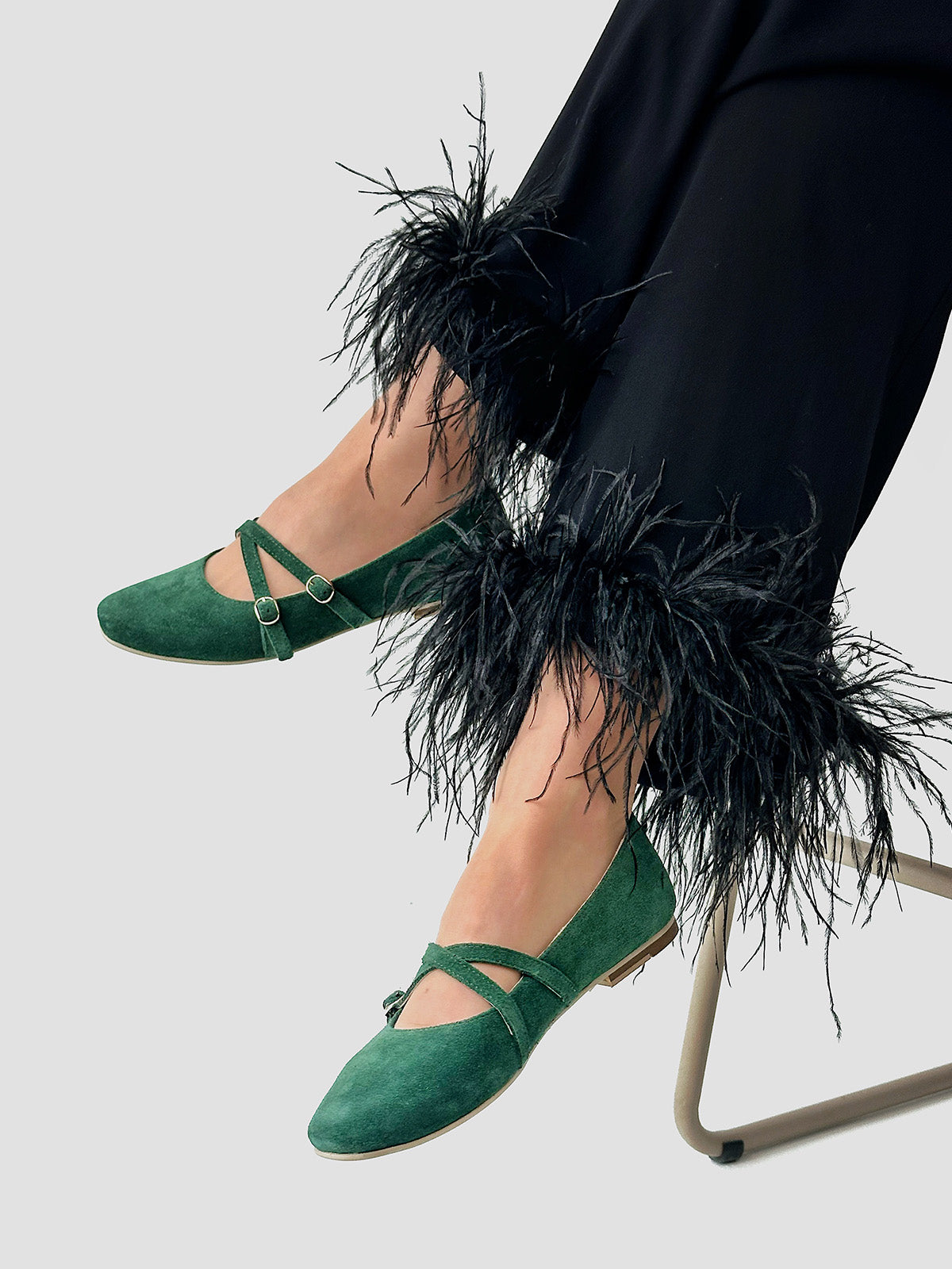 Елегантні балетки-пуанти зі 100% замші