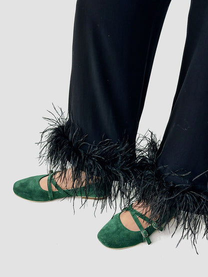 Елегантні балетки-пуанти зі 100% замші