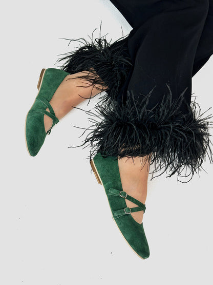 Елегантні балетки-пуанти зі 100% замші