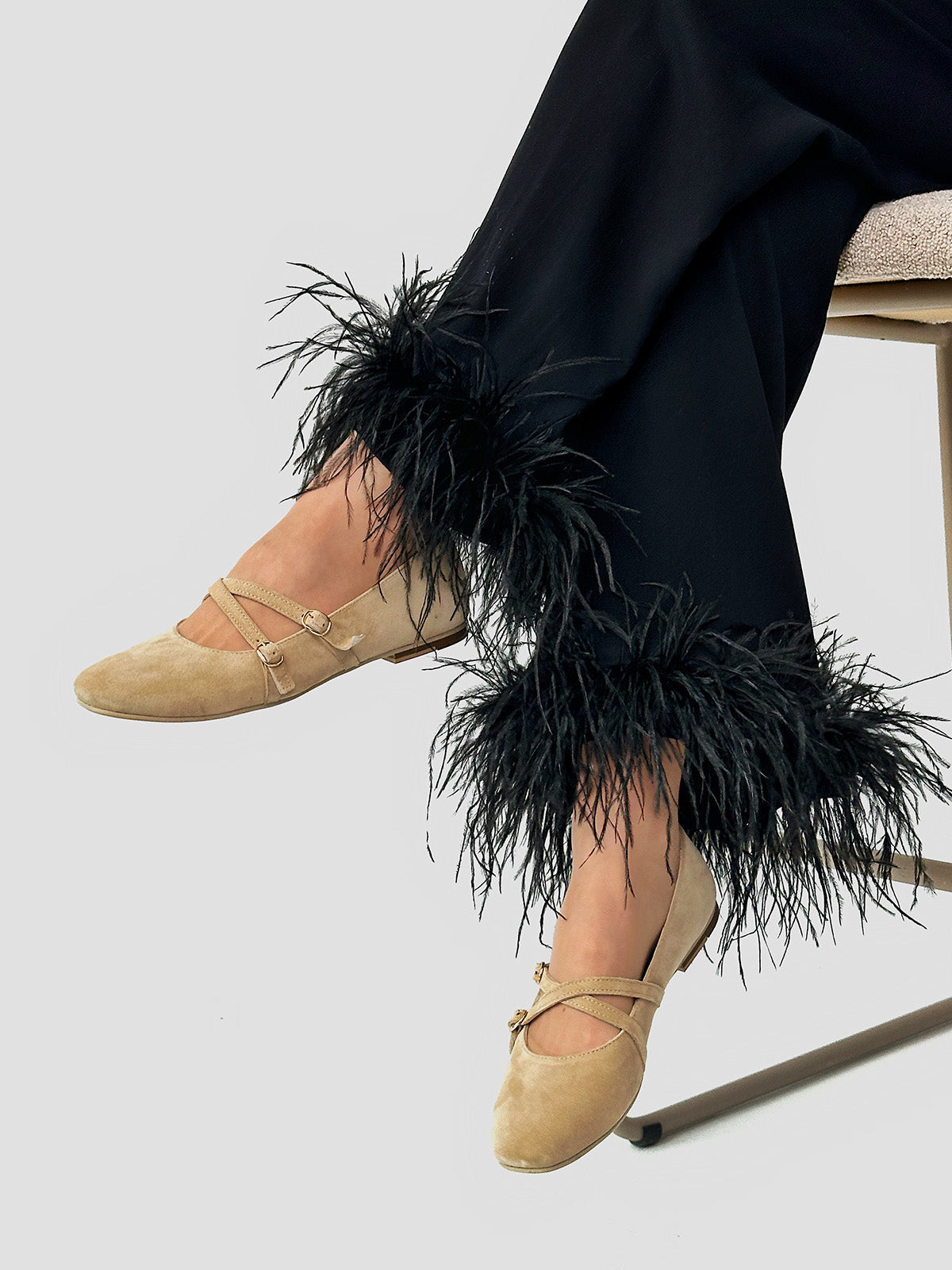 Елегантні балетки-пуанти зі 100% замші