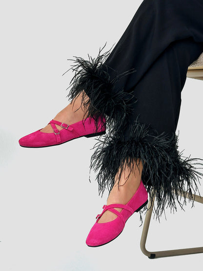 Елегантні балетки-пуанти зі 100% замші