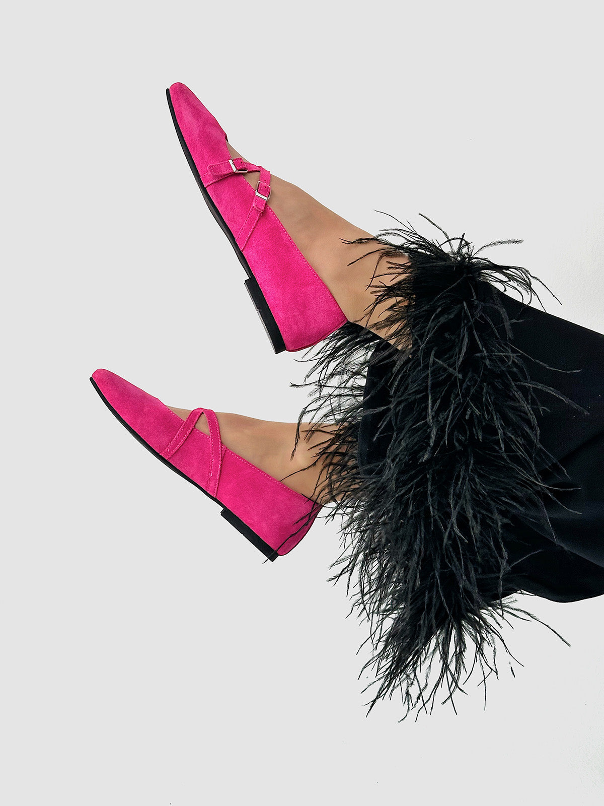 Елегантні балетки-пуанти зі 100% замші