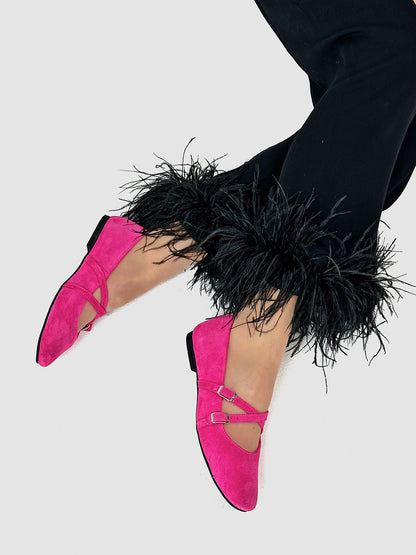 Елегантні балетки-пуанти зі 100% замші