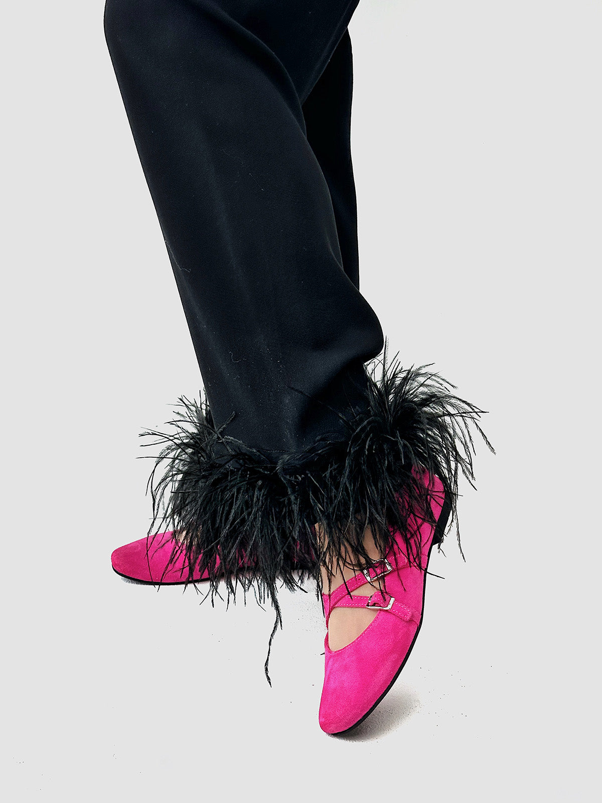 Елегантні балетки-пуанти зі 100% замші