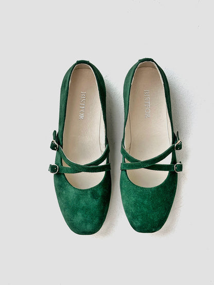 Елегантні балетки-пуанти зі 100% замші