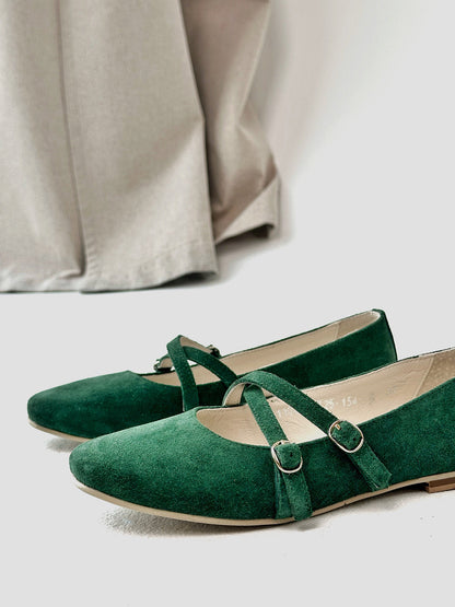 Елегантні балетки-пуанти зі 100% замші