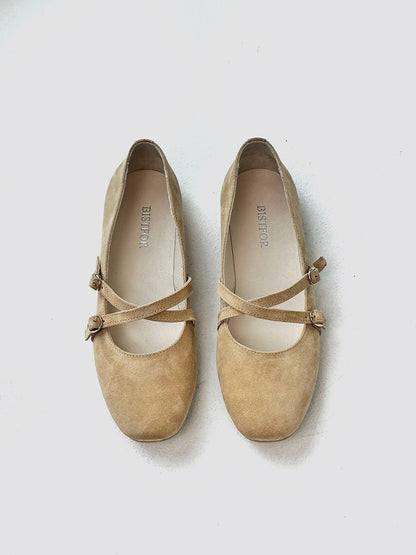 Елегантні балетки-пуанти зі 100% замші