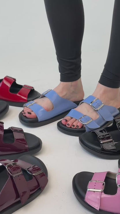 Лакові біркенштоки з м'якою устілкою